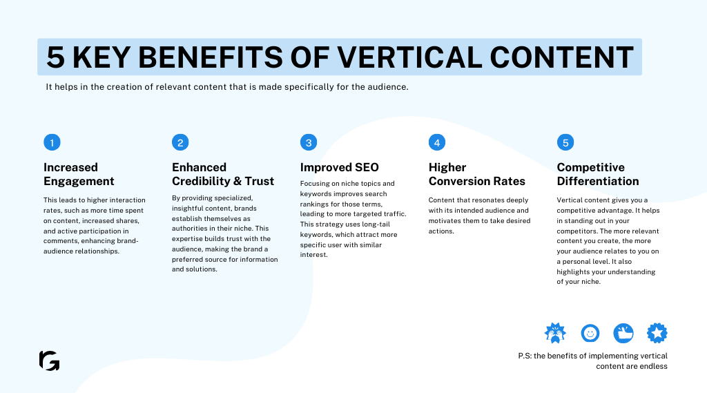 What are the benefits of vertical content?